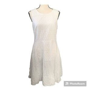 Neiman Marcus White Lace Summer Midi Dress